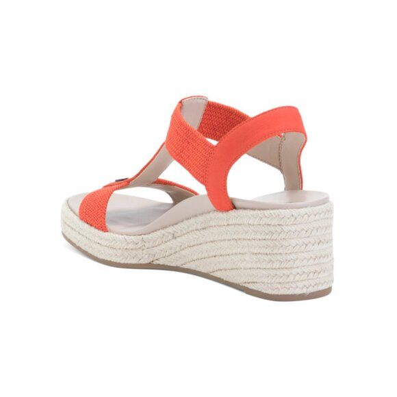 VIONIC Cherry Tomato Leather Calera Wedge Comfort Sandals - Picture 2 of 2
